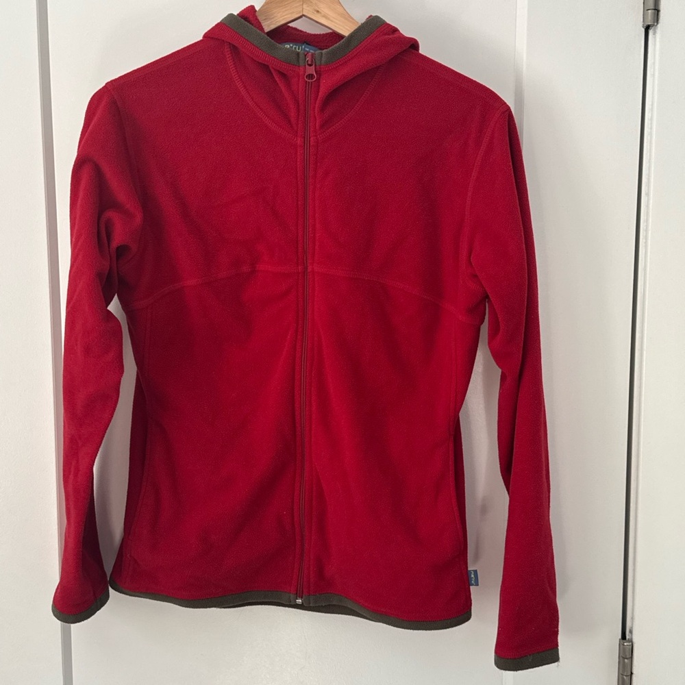 Me•ru’ Fleece Red Full-Zip Hoodie S-M